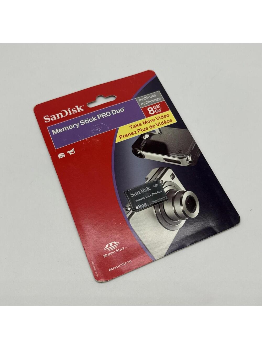 GENUINE Original SANDISK Memory Stick PRO Duo 8GB Memory Card for Sony Cameras